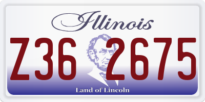 IL license plate Z362675