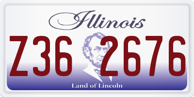 IL license plate Z362676