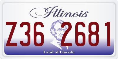 IL license plate Z362681