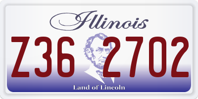 IL license plate Z362702
