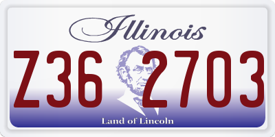 IL license plate Z362703