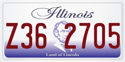 IL license plate Z362705