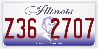 IL license plate Z362707