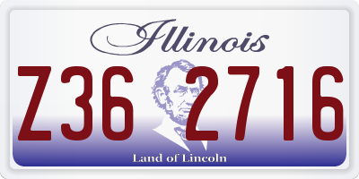IL license plate Z362716
