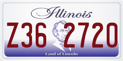 IL license plate Z362720