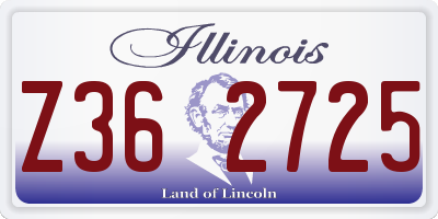 IL license plate Z362725