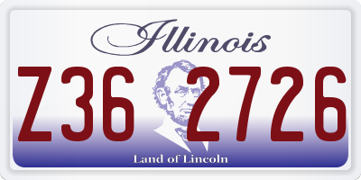 IL license plate Z362726
