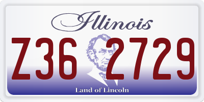 IL license plate Z362729