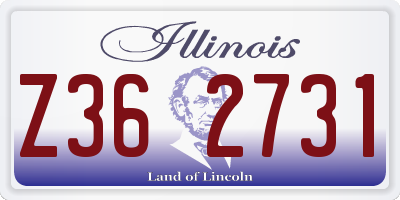 IL license plate Z362731