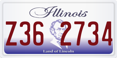 IL license plate Z362734