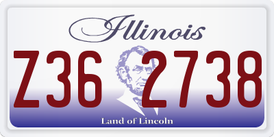 IL license plate Z362738