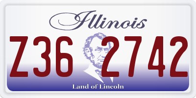 IL license plate Z362742