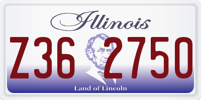 IL license plate Z362750