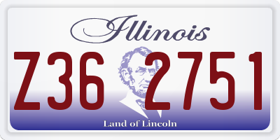 IL license plate Z362751
