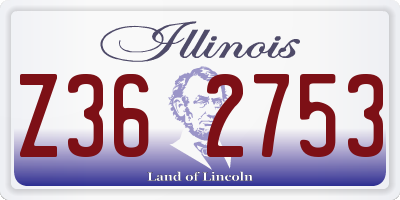 IL license plate Z362753