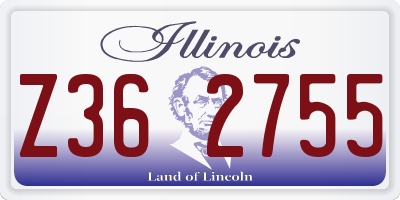 IL license plate Z362755