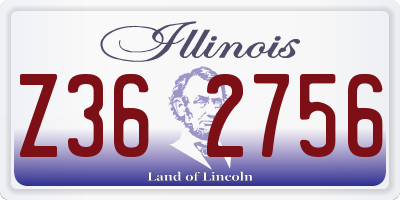 IL license plate Z362756