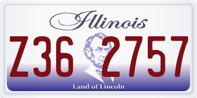 IL license plate Z362757