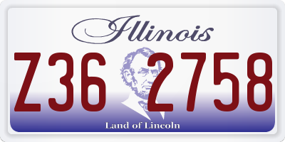 IL license plate Z362758