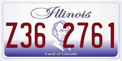 IL license plate Z362761