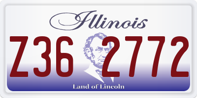 IL license plate Z362772