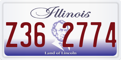 IL license plate Z362774