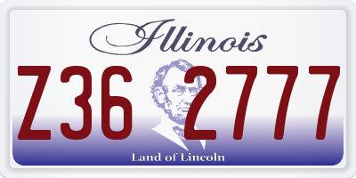 IL license plate Z362777