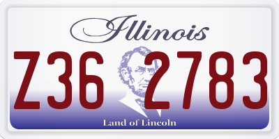 IL license plate Z362783