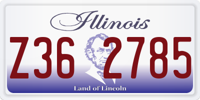 IL license plate Z362785