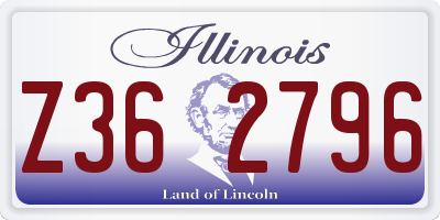 IL license plate Z362796