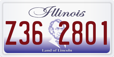 IL license plate Z362801