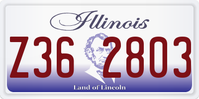 IL license plate Z362803
