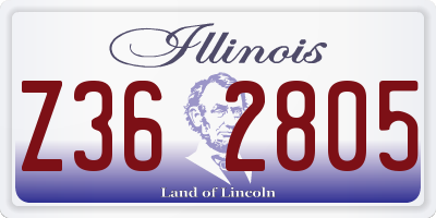 IL license plate Z362805