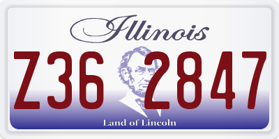 IL license plate Z362847