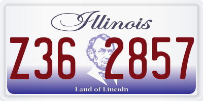 IL license plate Z362857