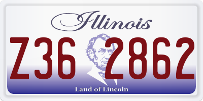 IL license plate Z362862