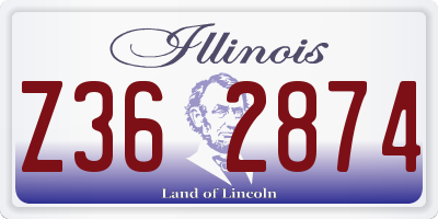 IL license plate Z362874