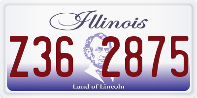 IL license plate Z362875
