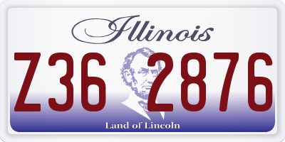 IL license plate Z362876