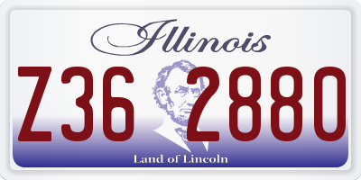 IL license plate Z362880