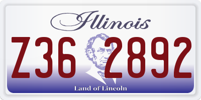 IL license plate Z362892