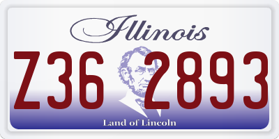 IL license plate Z362893