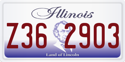 IL license plate Z362903