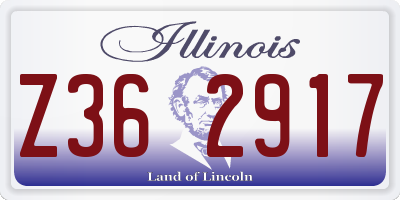 IL license plate Z362917
