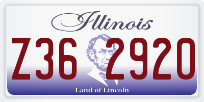 IL license plate Z362920