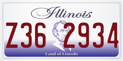 IL license plate Z362934