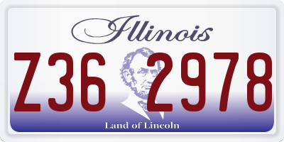 IL license plate Z362978