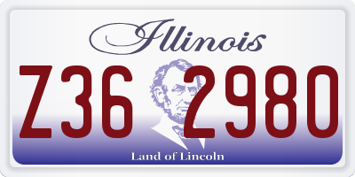 IL license plate Z362980