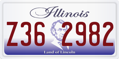 IL license plate Z362982
