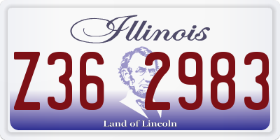 IL license plate Z362983